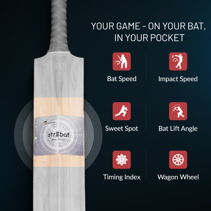 STR8BAT Pro Cricket Bat Smart Sticker V2.0 | Incl. 1 year App Subscription