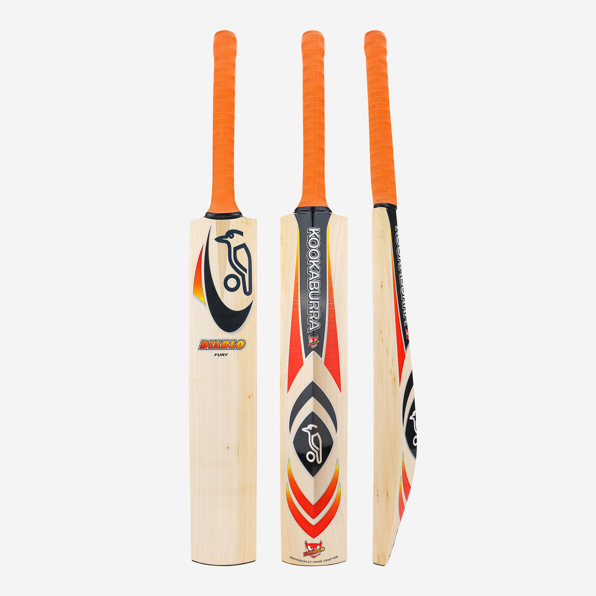 KOOKABURRA Retro Diablo Fury Grade 2 English Willow Cricket Bat - Short Handle