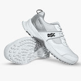 DSC Jaffa Neo Rubber Cricket Shoes White/Silver '25 [Sizes UK3-UK12]