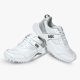 DSC Jaffa Neo Rubber Cricket Shoes White/Silver '25 [Sizes UK3-UK12]