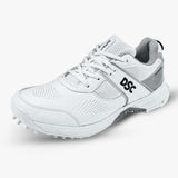 DSC Jaffa Neo Rubber Cricket Shoes White/Silver '25 [Sizes UK3-UK12]