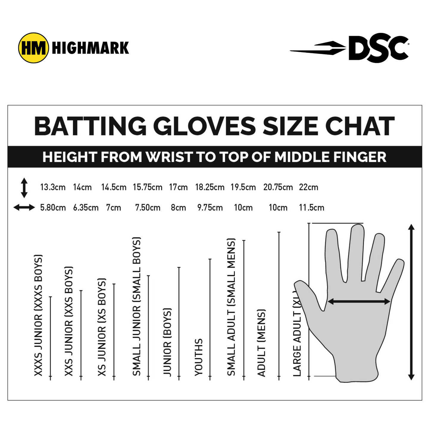 DSC Blak Junior Batting Gloves '25/26 [Sizes 2X Small Junior - Small Junior]