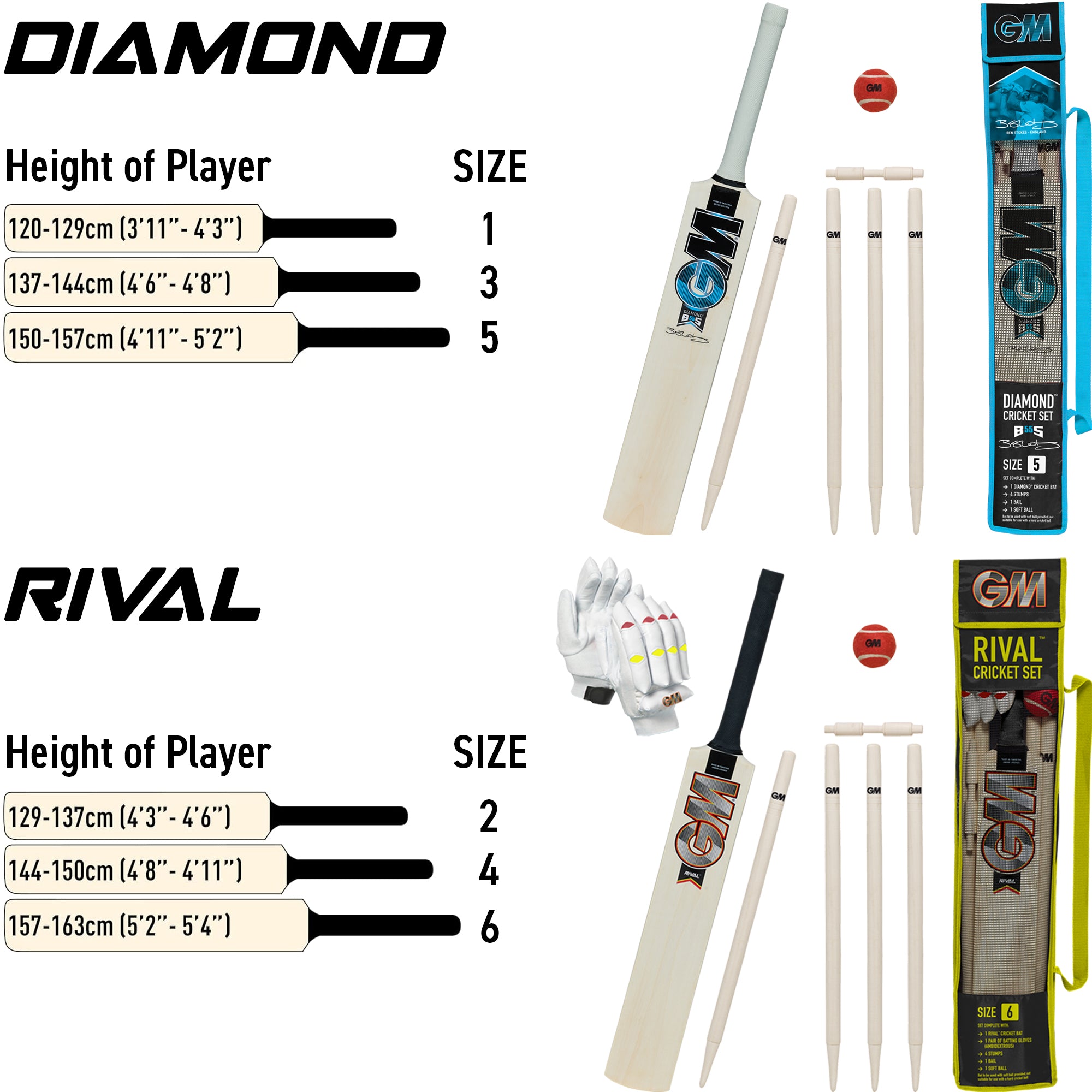 GUNN & MOORE GM Rival Cricket Set - Junior
