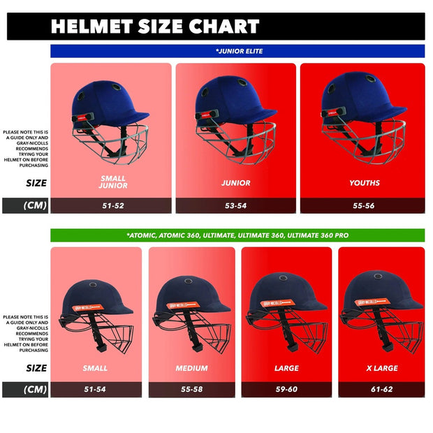 GRAY-NICOLLS GN Atomic Helmet (with Adjustment Dial) - Available in Multiple Sizes