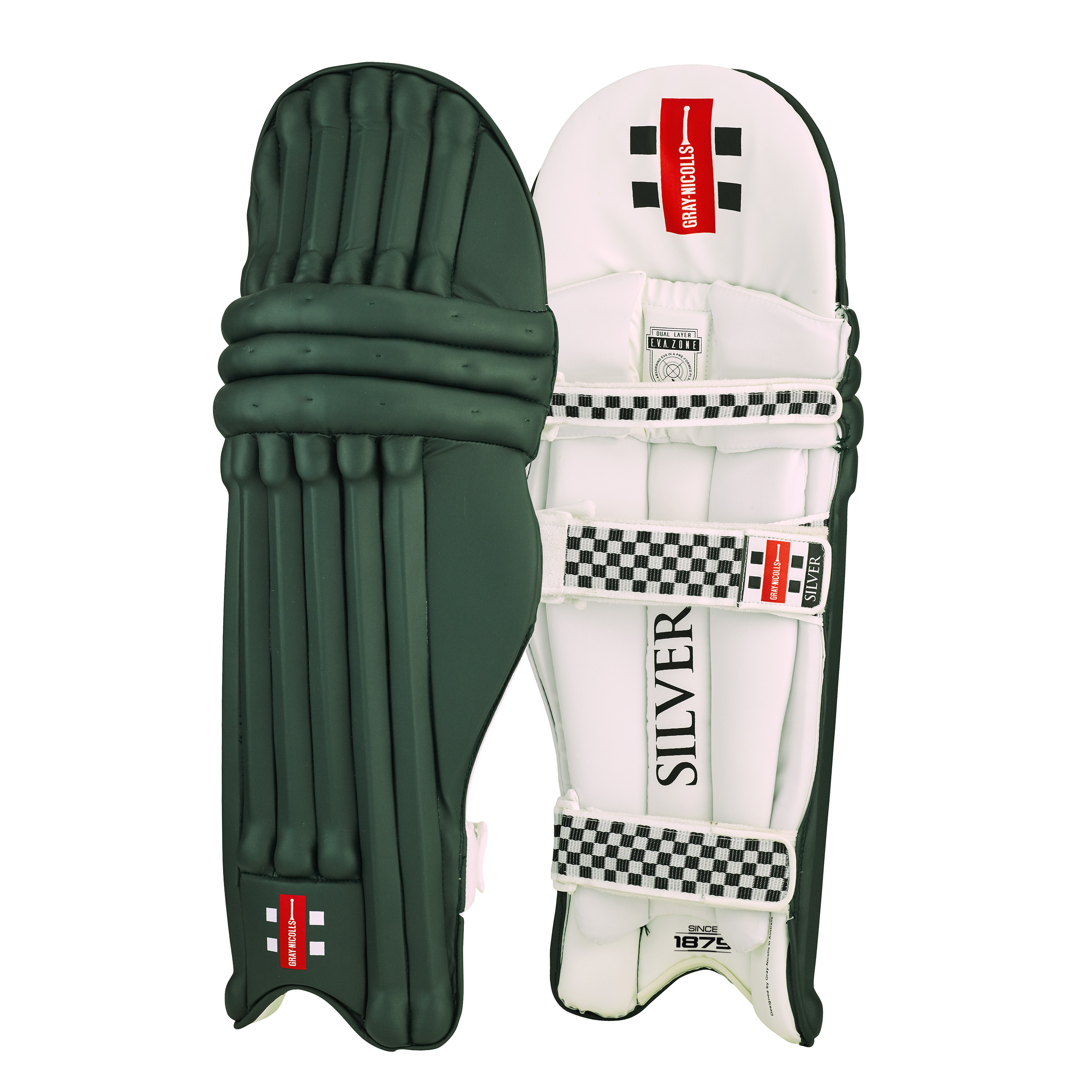 GRAY-NICOLLS GN Silver Coloured Batting Leg Guards '26/27 - Adult