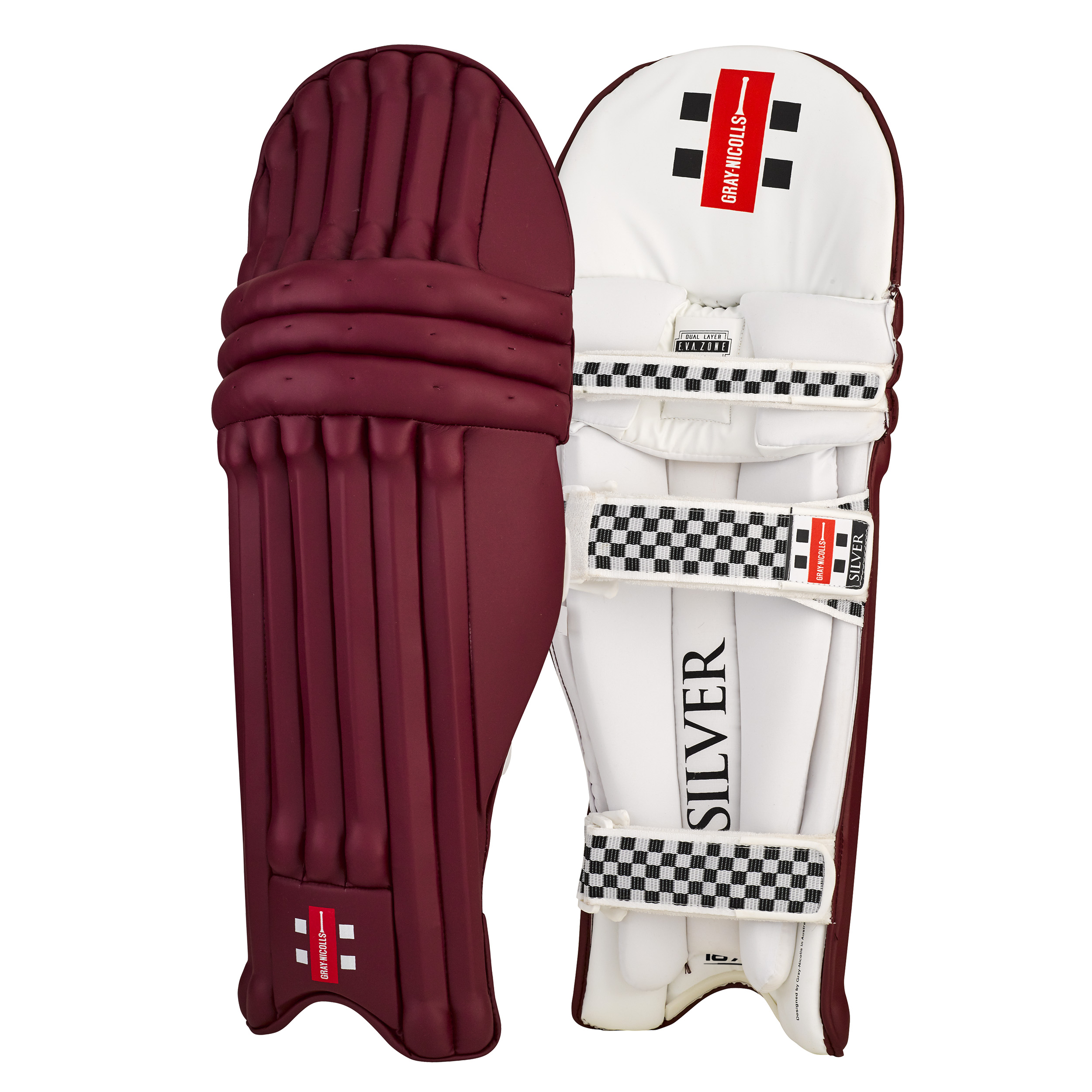 GRAY-NICOLLS GN Silver Coloured Batting Leg Guards '26/27 - Adult