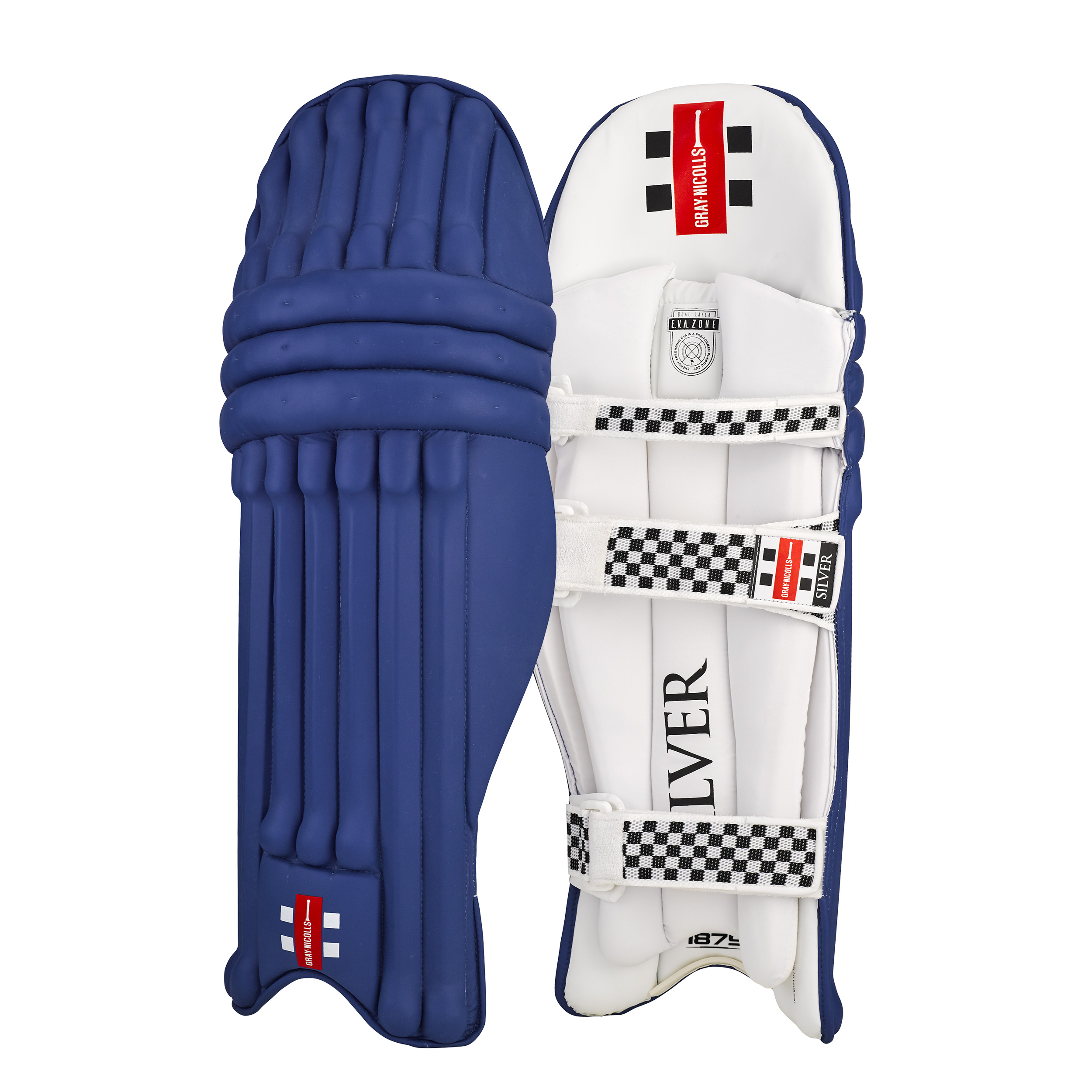 GRAY-NICOLLS GN Silver Coloured Batting Leg Guards '26/27 - Adult