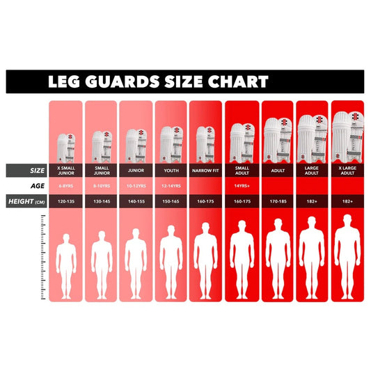 GRAY-NICOLLS GN 500 Ambidextrous Batting Leg Guards [Sizes XS Junior - Youth]