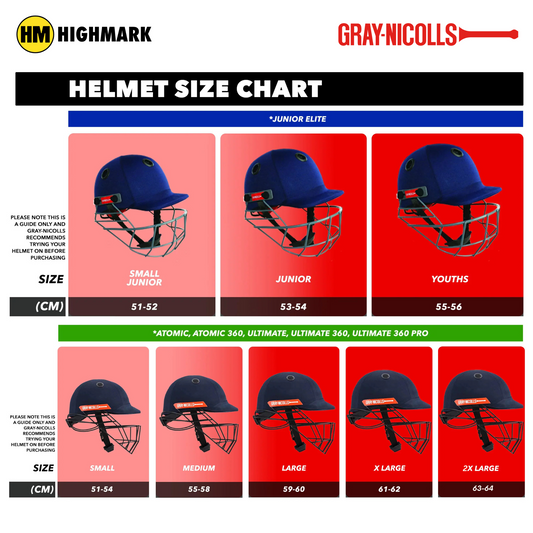 GRAY-NICOLLS GN Junior Elite Helmet with Adjustment Dial [Sizes Small Junior - Youth]