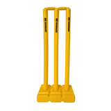 HM Plastic Stumps with Base and Bails - Comes in a Drawstring Carry Bag
