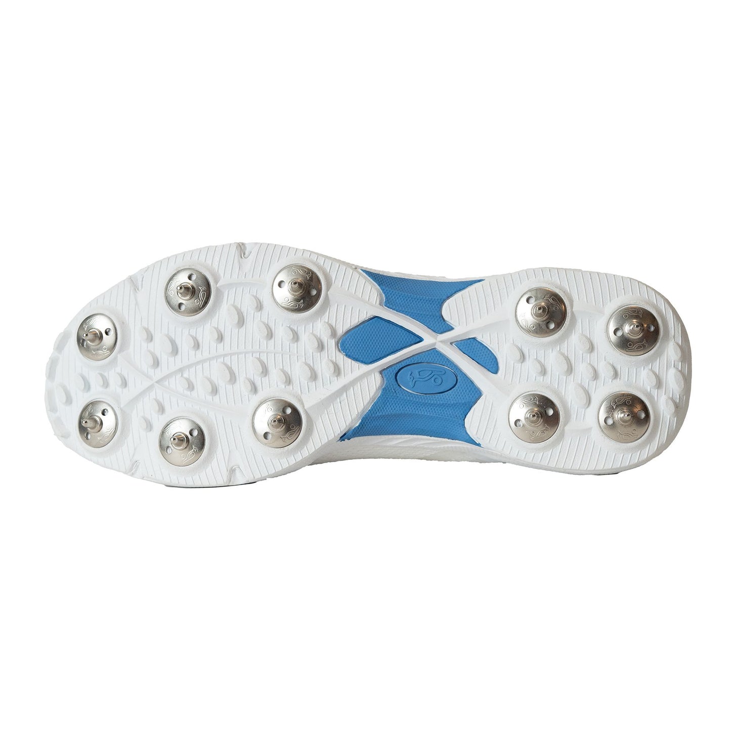 KOOKABURRA PRO 2.0 Spike Cricket Shoes White/Blue [Sizes US7-US14]