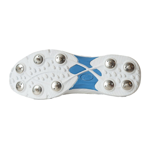 KOOKABURRA PRO 2.0 Spike Cricket Shoes White/Blue [Size US7-US14]