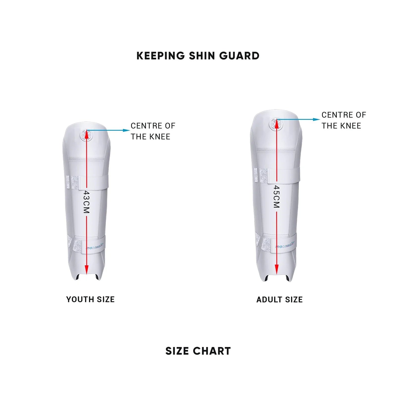 MOONWALKR Wicket Keeping Shin Guards - Navy [Sizes Youth - Adult]