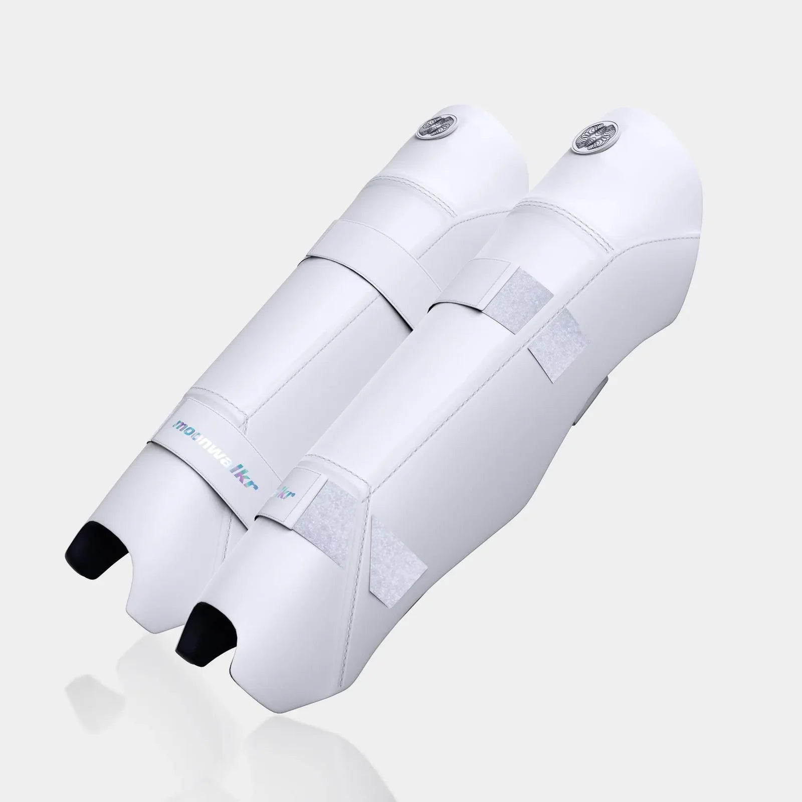 MOONWALKR Wicket Keeping Shin Guards - White [Sizes Youth - Adult]