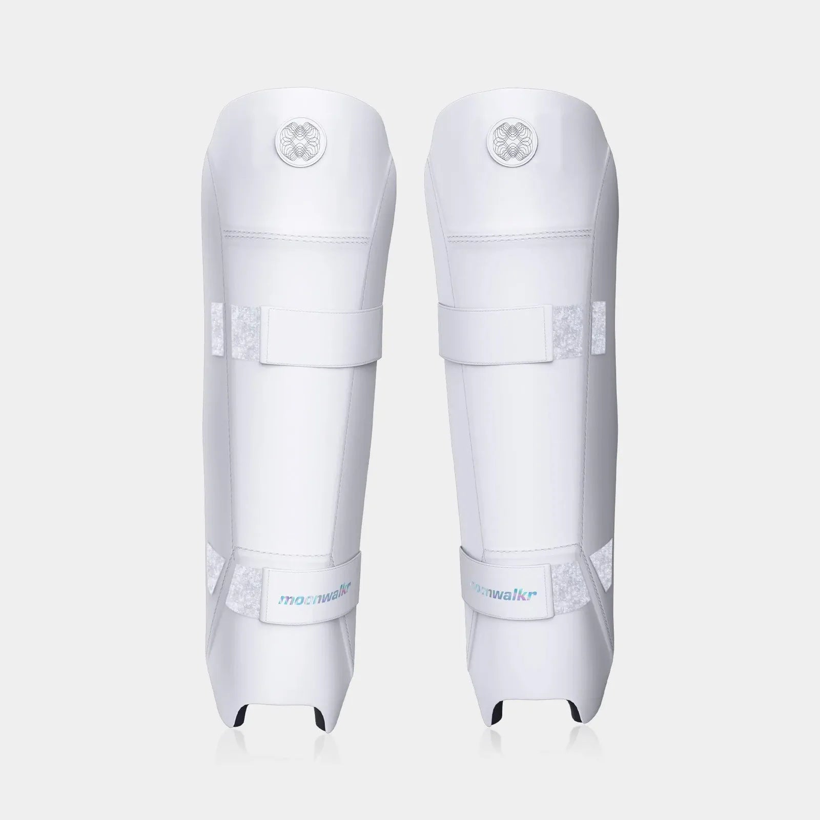MOONWALKR Wicket Keeping Shin Guards - White [Sizes Youth - Adult]