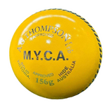 KOOKABURRA MYCA Silver 2-piece Leather Cricket Ball 156gms Yellow