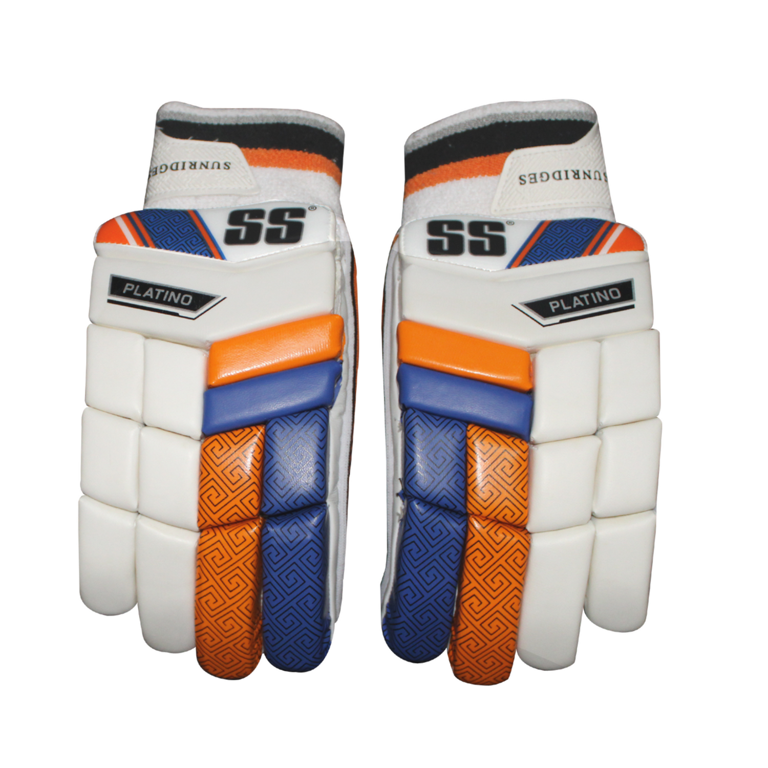 Blue and orange batting gloves sales