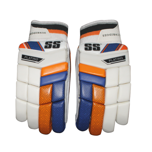 SS Platino Batting Gloves White/Blue/Orange '24 [Sizes Junior - Youth]