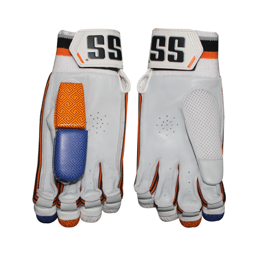 SS Platino Batting Gloves White/Blue/Orange '24 [Sizes Junior - Youth]