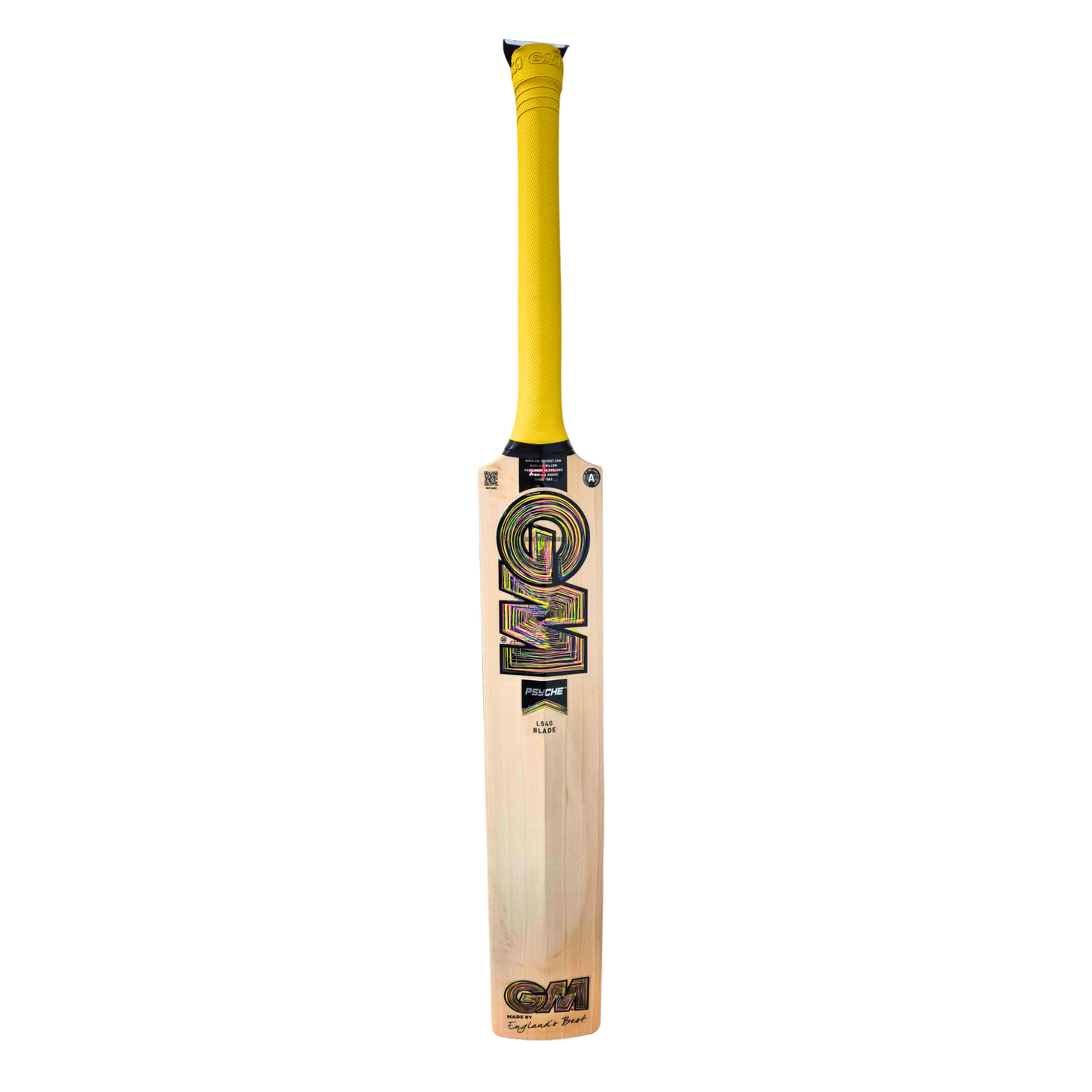 GUNN & MOORE GM Psyche 808 Delta L540 Grade 2 English Willow Cricket Bat - Senior Short Blade