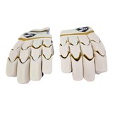 SG Hilite Batting Gloves White/Gold - Adult