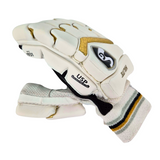 SG Hilite Batting Gloves White/Gold - Adult