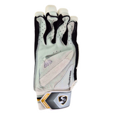 SG Hilite Batting Gloves White/Gold - Adult