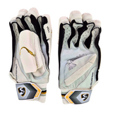 SG Hilite Batting Gloves White/Gold - Adult