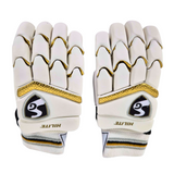 SG Hilite Batting Gloves White/Gold - Adult