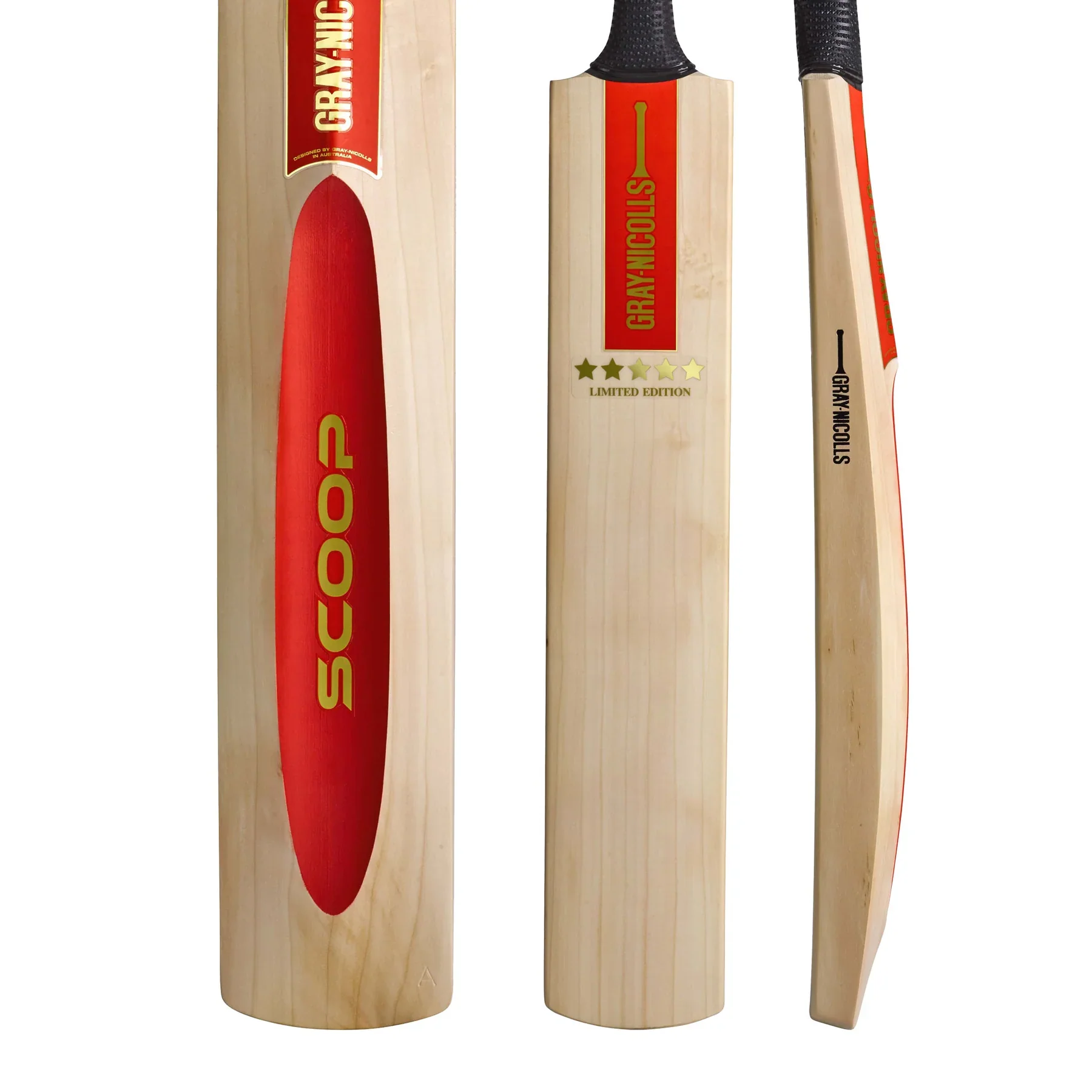 GRAY-NICOLLS GN Scoop 50th Anniversary 5 Star Grade 1 English Willow Cricket Bat '24 - Short Handle