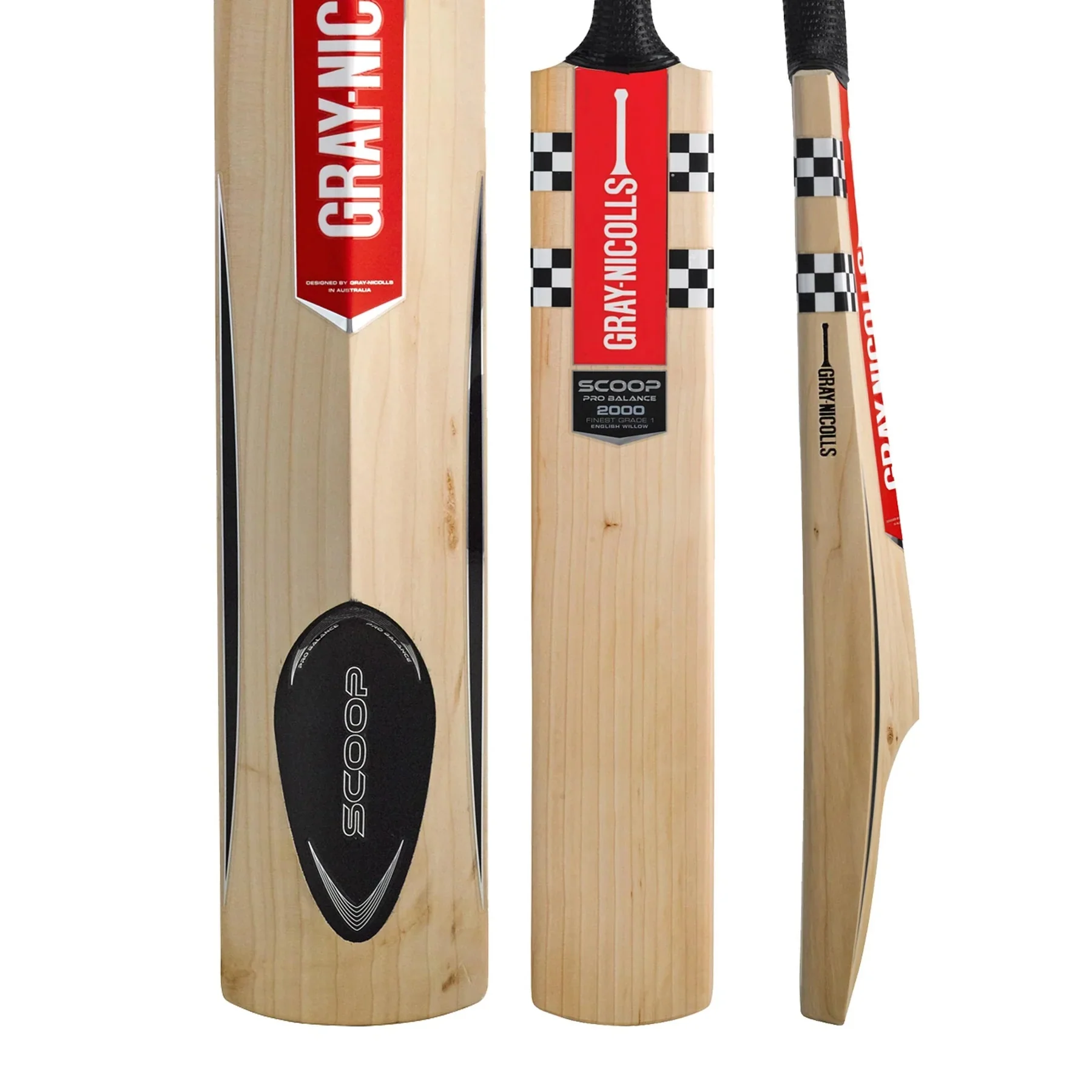 >> GRAY-NICOLLS GN Scoop Pro Balance 2000 Grade 1 English Willow Cricket Bat '24/25 - Short Handle