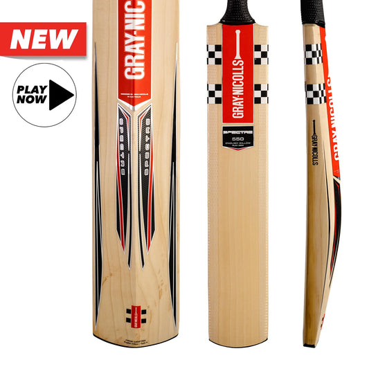 GRAY-NICOLLS GN Spectre 550 Play Now Grade 5 English Willow Cricket Bat - Short Handle