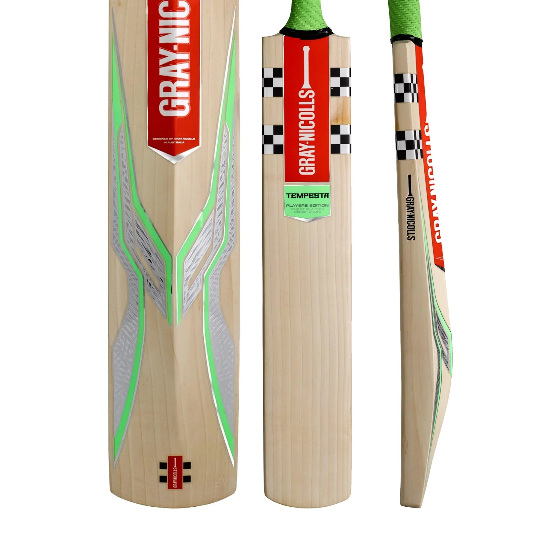 GRAY-NICOLLS GN Tempesta Players Edition English Willow Cricket Bat - Short Handle