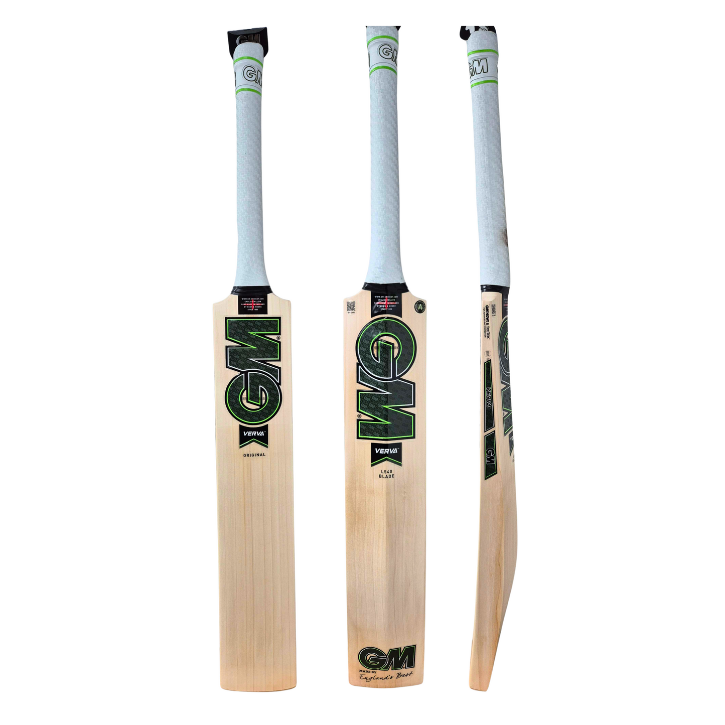 GUNN & MOORE GM Verva Original L540 Grade 1 English Willow Cricket Bat - Senior Short Blade