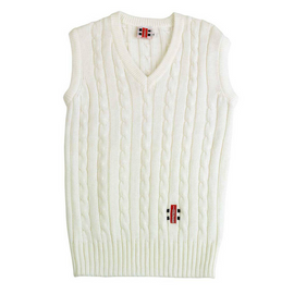 GRAY-NICOLLS GN Sleeveless Sweater Off White - Junior [Sizes 8 - 16]