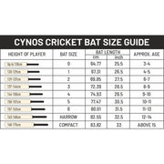 DSC Cynos 1010 Grade 3 English Willow Cricket Bat '24 - Compact [Women SH]