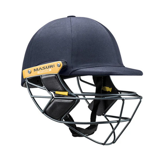 MASURI E Line Titanium Cricket Helmet Navy - Senior