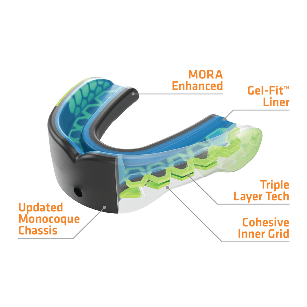 Shock Doctor GEL MAX POWER Mouthguard Black [Youth-Senior Sizes]