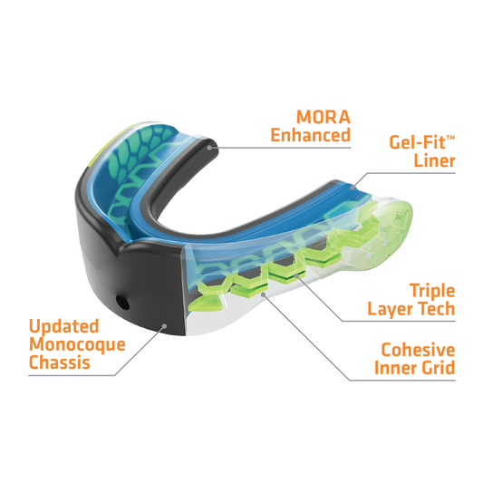 Shock Doctor GEL MAX POWER Mouthguard Black [Youth-Senior Sizes]