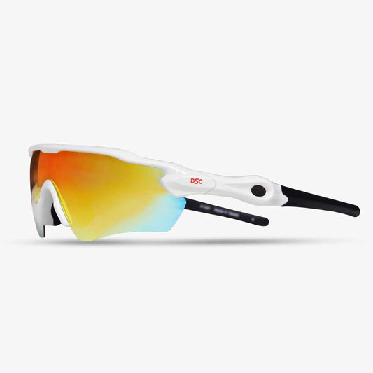 DSC Glider Polarised Cricket Sunglasses (White Frame)