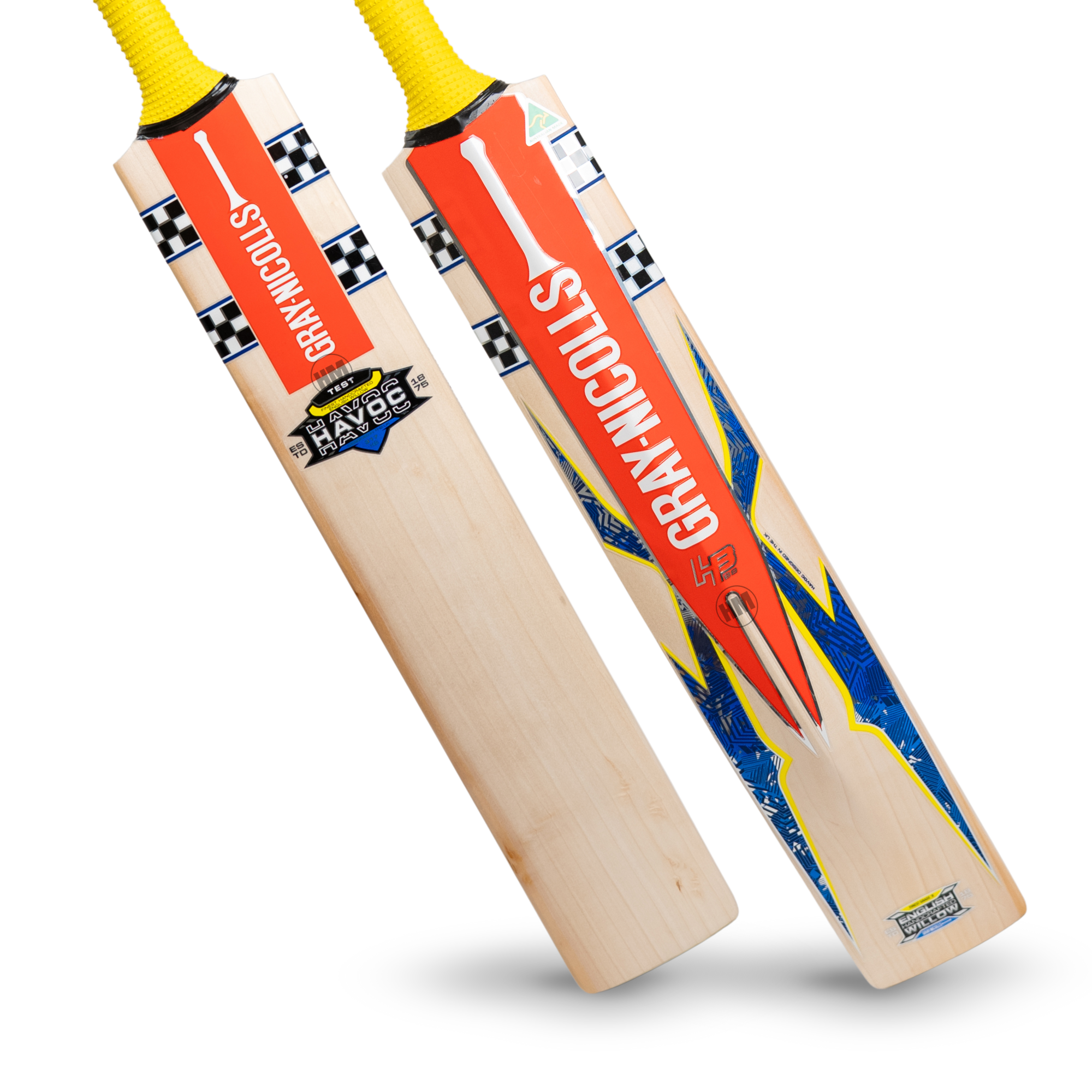 GRAY-NICOLLS GN Harry Brook Havoc Test Grade 1 English Willow Cricket Bat - Short Handle