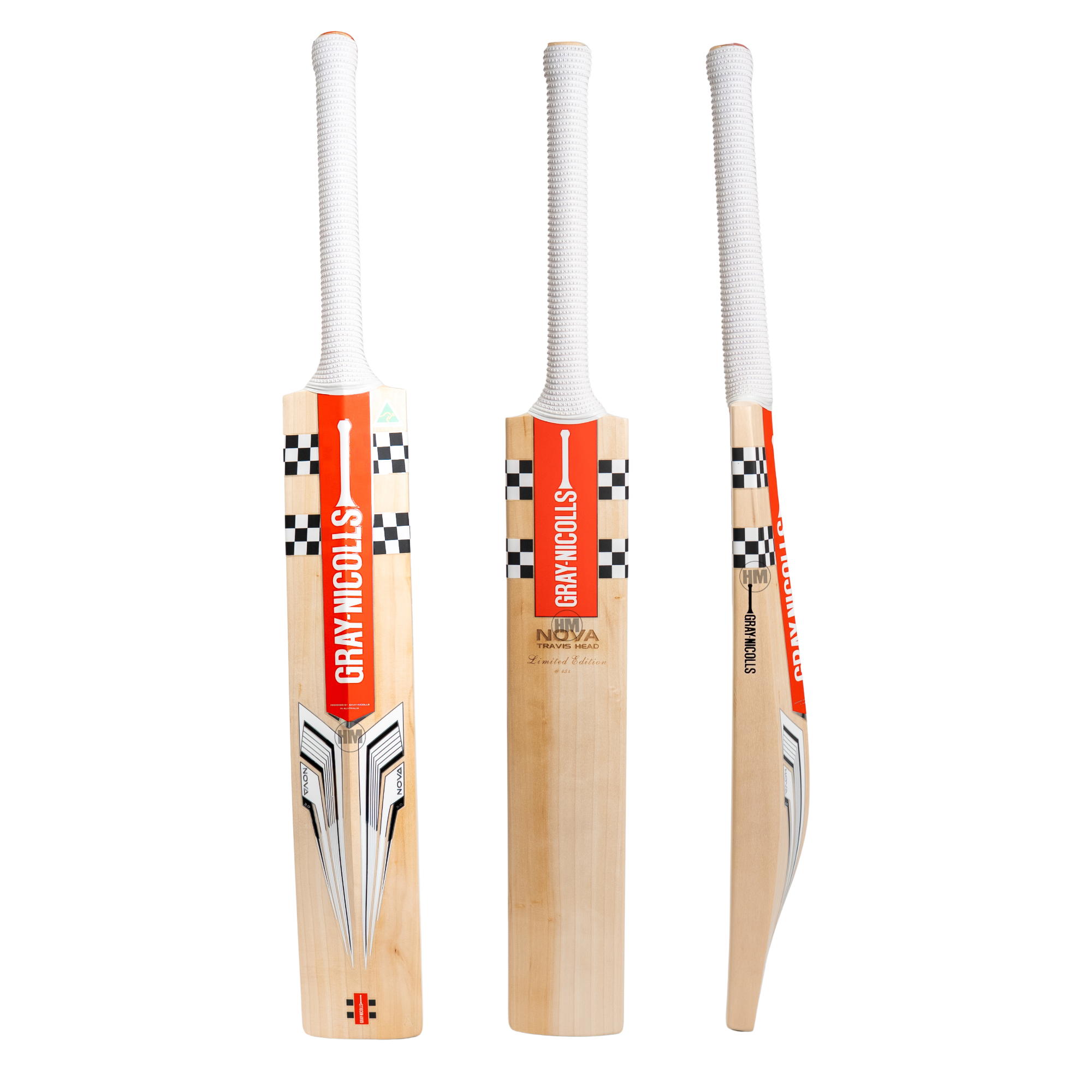 GRAY-NICOLLS GN Travis Head Nova Test Grade 1 English Willow Cricket Bat - Short Handle