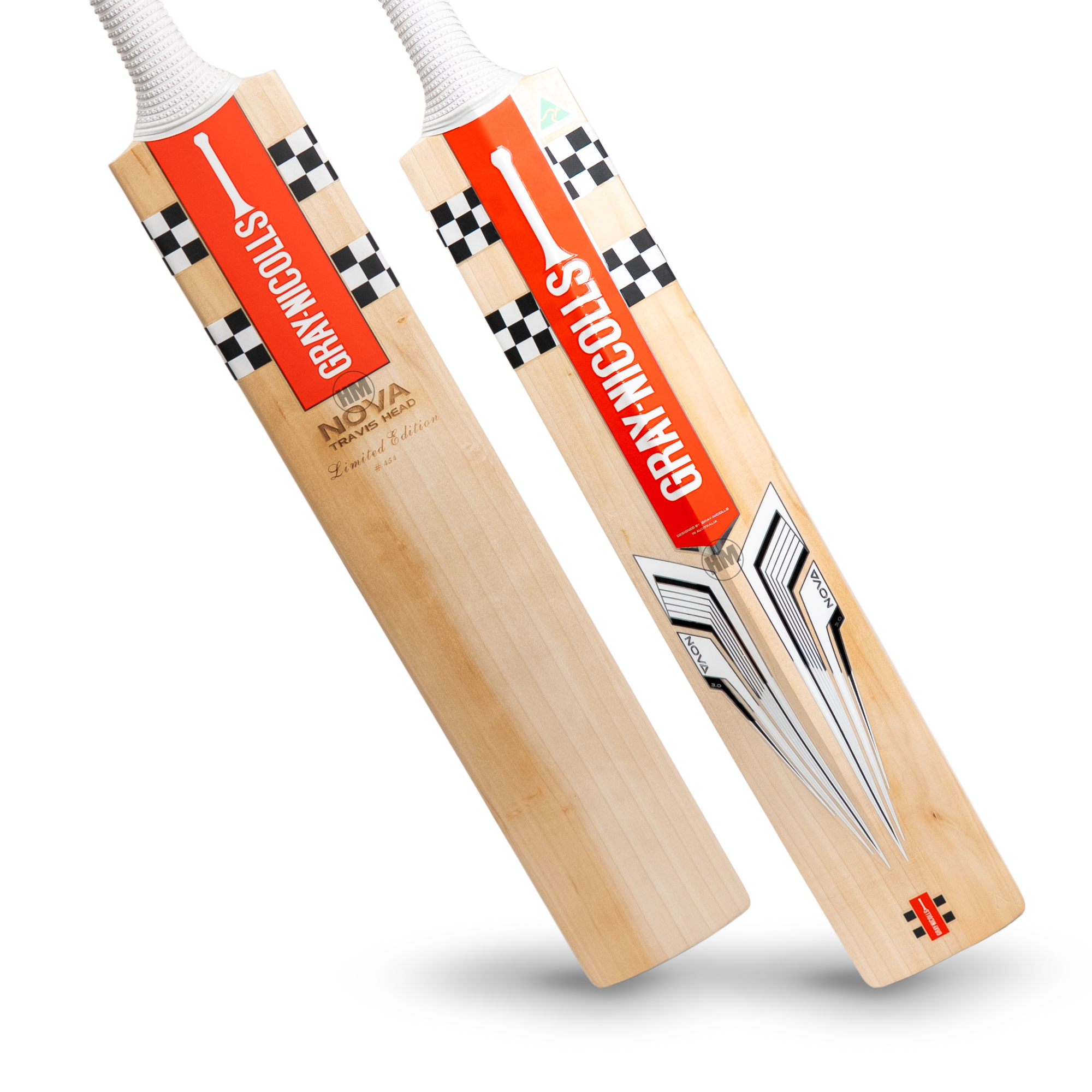 GRAY-NICOLLS GN Travis Head Nova Test Grade 1 English Willow Cricket Bat - Short Handle