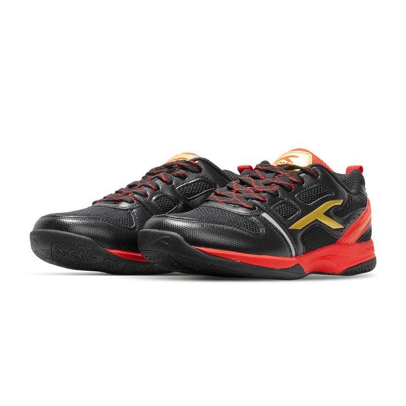 HUNDRED Blast Badminton Shoes - Black/Red/Gold