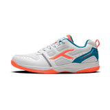 HUNDRED Blast Badminton Shoes - White/Turquoise/Orange