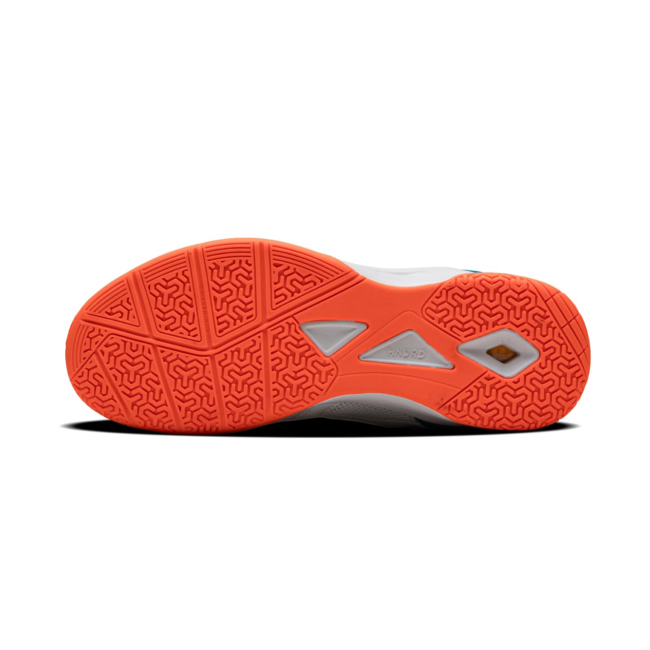 HUNDRED Blast Badminton Shoes - White/Turquoise/Orange