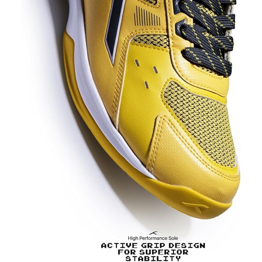 HUNDRED Raze Badminton Shoes - Yellow/Grey