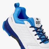 DSC Jaffa 22 Rubber Cricket Shoes - White/Blue [Sizes UK3-UK12]