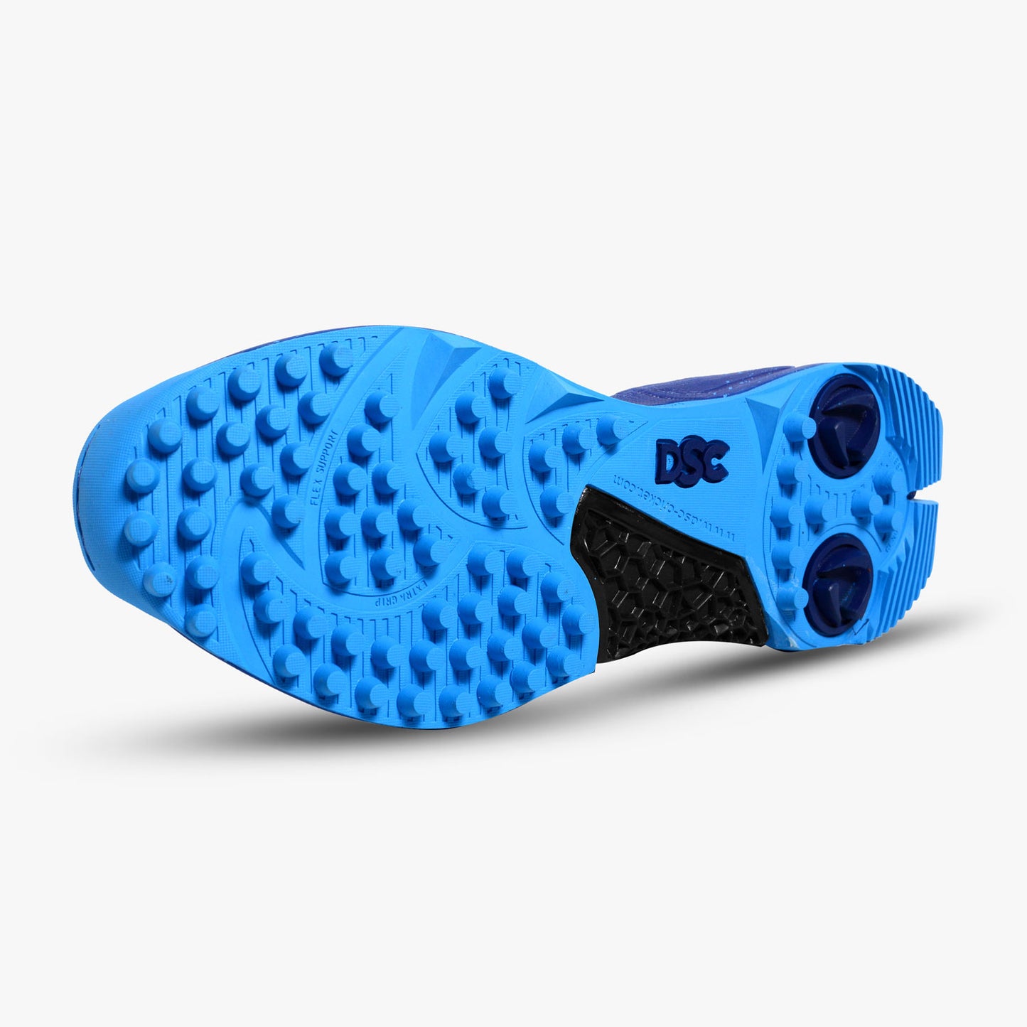 DSC Jaffa 22 Rubber Cricket Shoes - White/Blue [Sizes UK3-UK12]