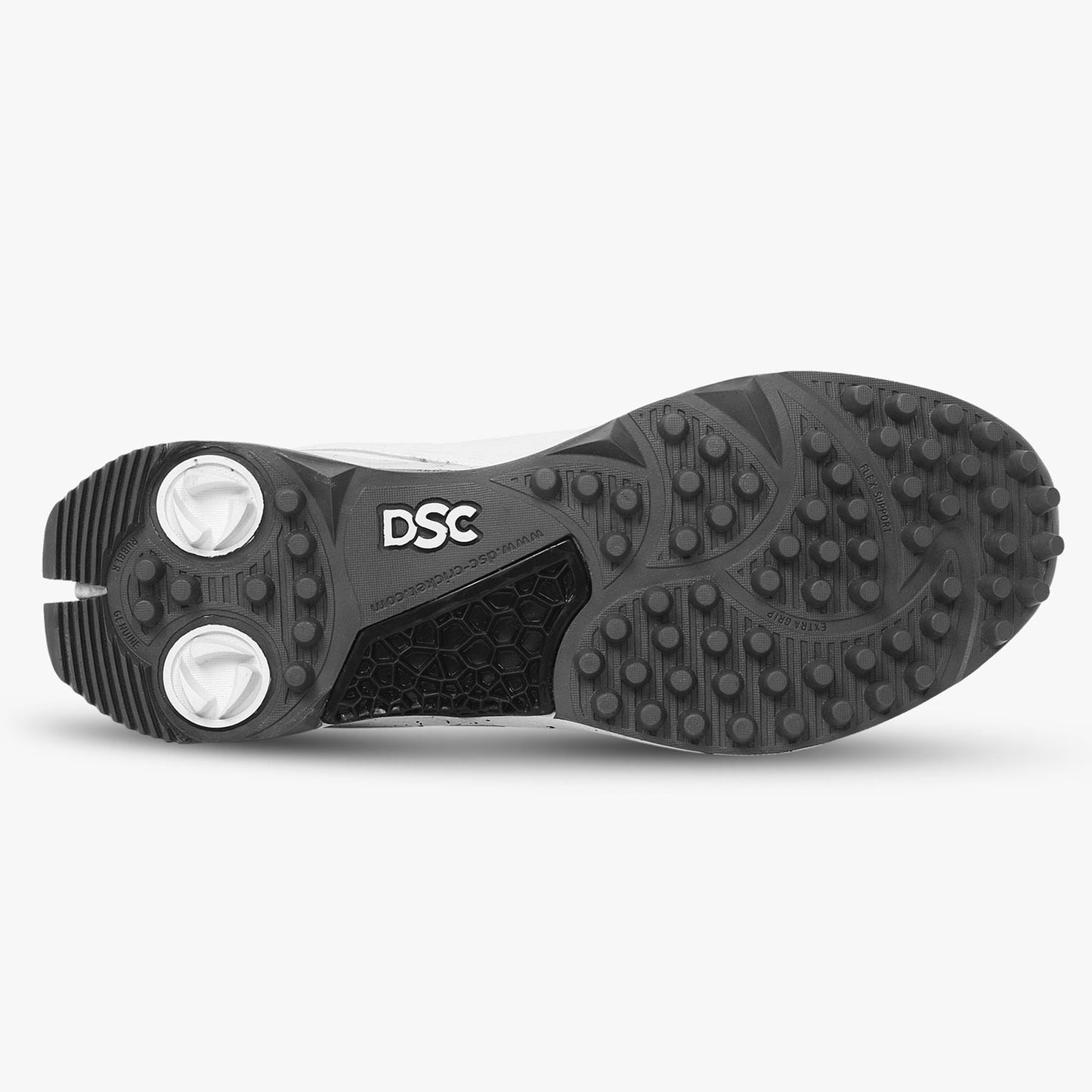 DSC Jaffa 22 Rubber Cricket Shoes - White/Grey [Sizes UK6-UK7]